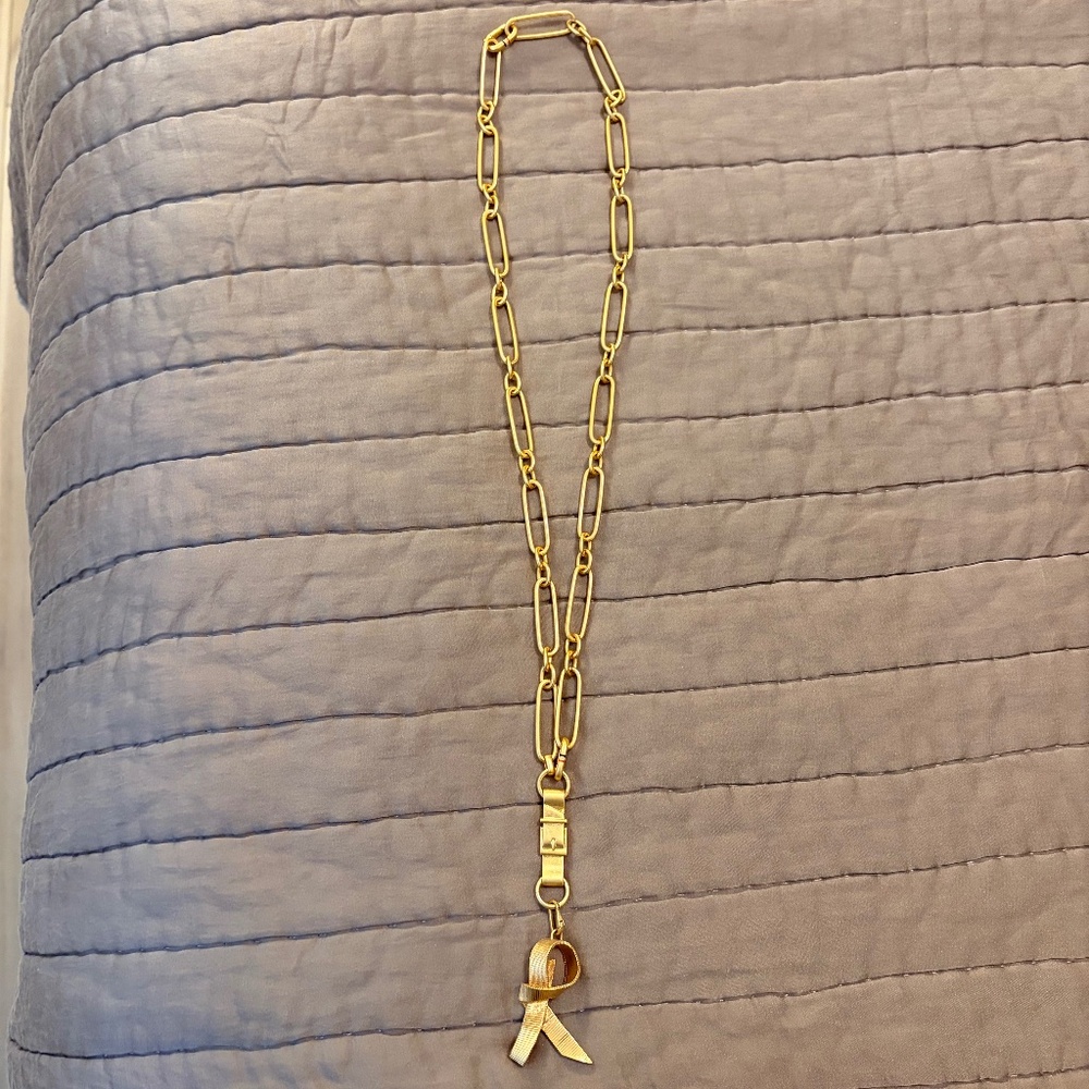 Clare V. Convertible Chain Necklace with "R" Charm